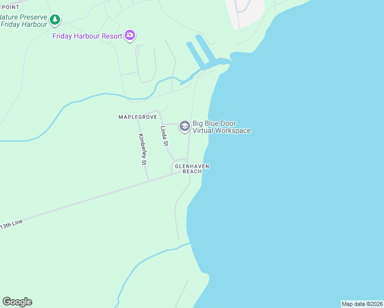 map of restaurants, bars, coffee shops, grocery stores, and more near 3629 Maple Grove Road in Innisfil