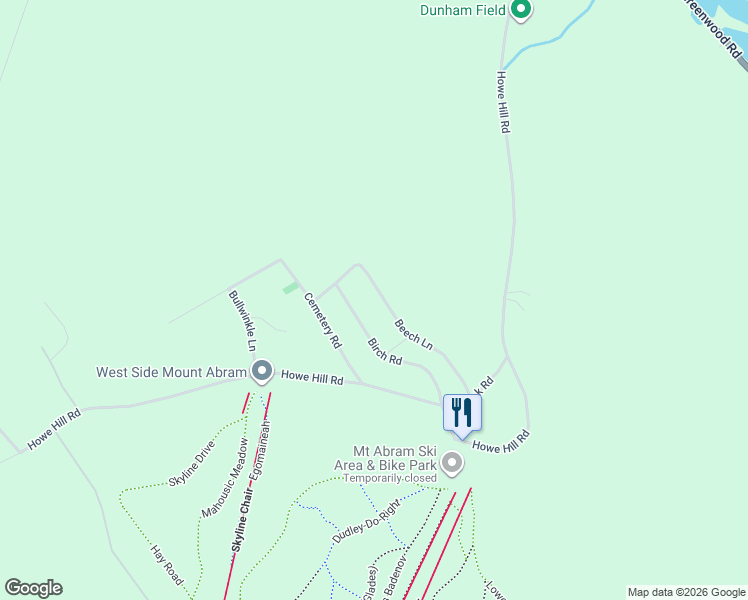 map of restaurants, bars, coffee shops, grocery stores, and more near 46 Beech Lane in Greenwood
