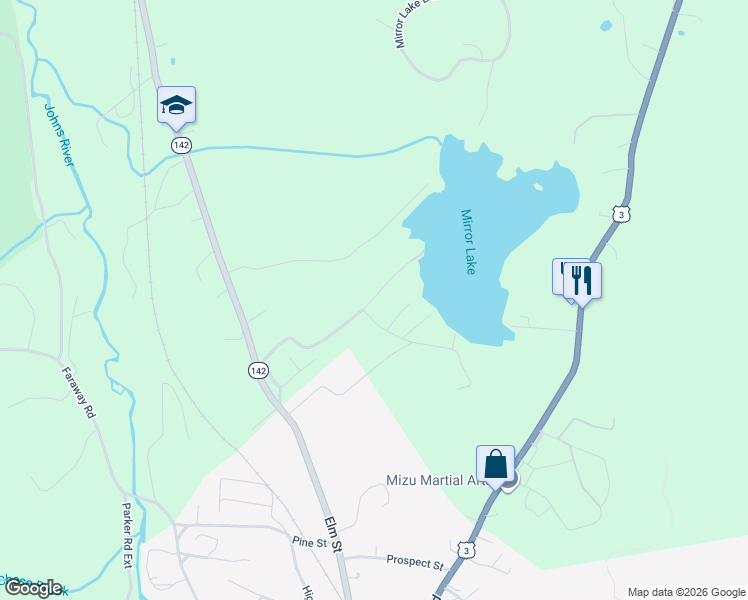 map of restaurants, bars, coffee shops, grocery stores, and more near 72 Mirror Lake Road in Dalton