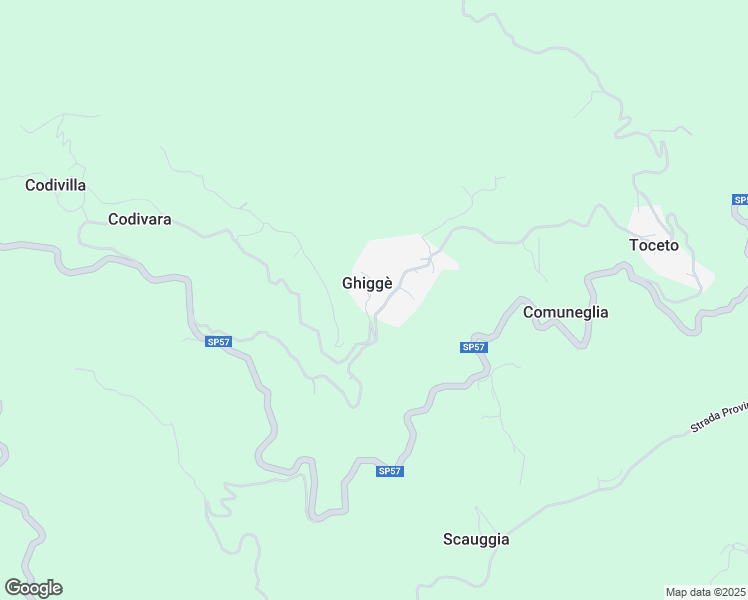 map of restaurants, bars, coffee shops, grocery stores, and more near 56 Località Ghiggeri in Ghiggé