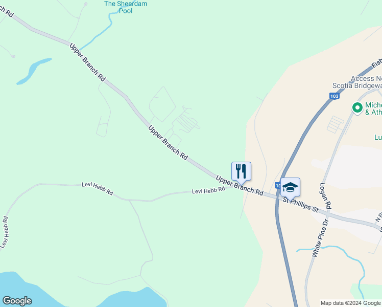 map of restaurants, bars, coffee shops, grocery stores, and more near 574 Upper Branch Road in Wileville