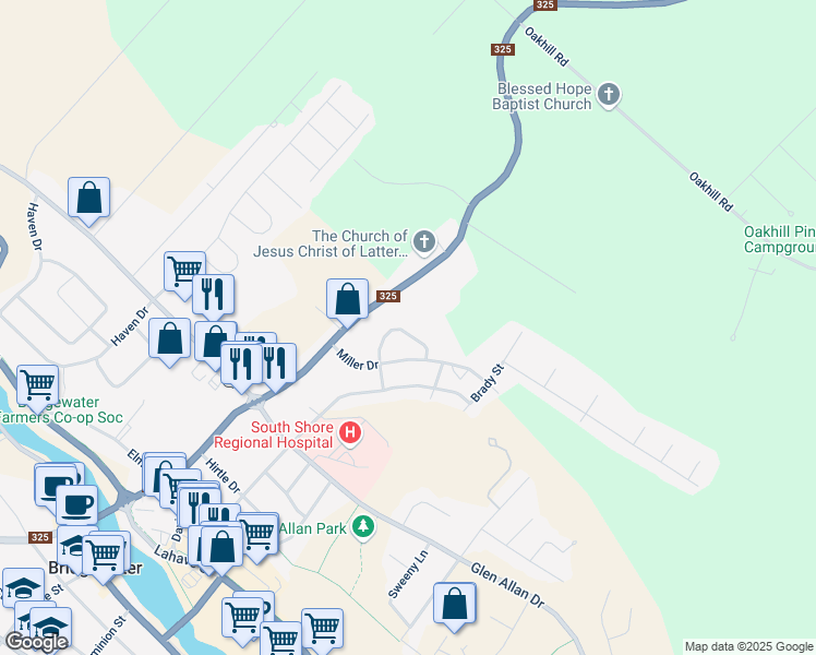 map of restaurants, bars, coffee shops, grocery stores, and more near 66 Pinehurst Avenue in Bridgewater