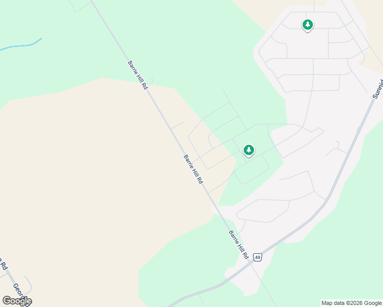 map of restaurants, bars, coffee shops, grocery stores, and more near 55 Rugman Crescent in Simcoe County
