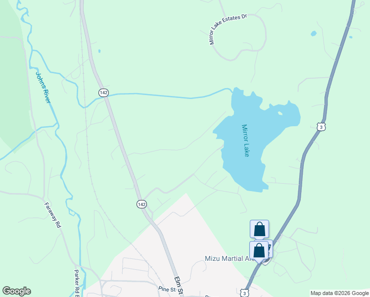 map of restaurants, bars, coffee shops, grocery stores, and more near 72 Mirror Lake Road in Dalton
