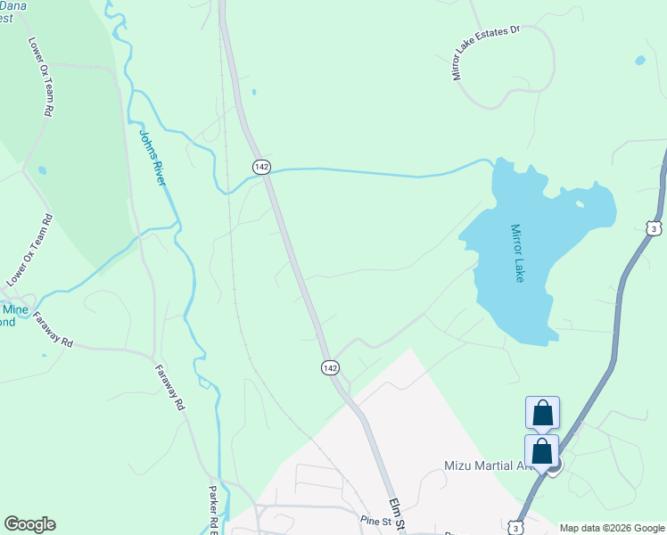 map of restaurants, bars, coffee shops, grocery stores, and more near 1036 Whitefield Road in Dalton