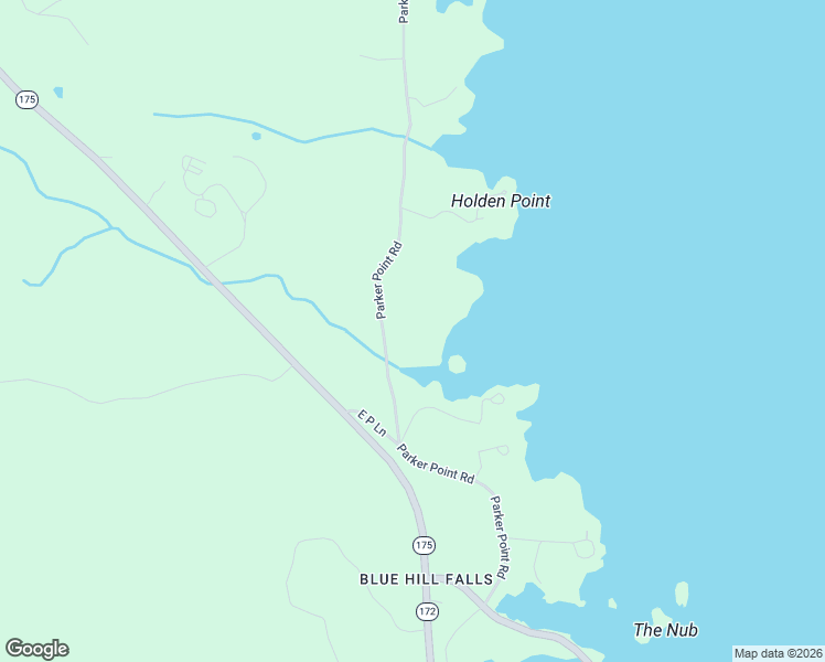 map of restaurants, bars, coffee shops, grocery stores, and more near 476 Parker Point Road in Blue Hill