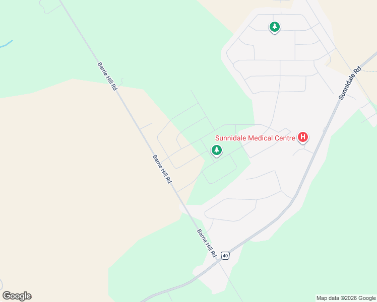 map of restaurants, bars, coffee shops, grocery stores, and more near 61 McIsaac Drive in Springwater