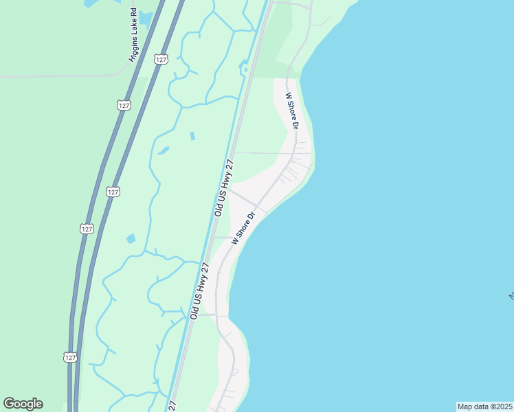 map of restaurants, bars, coffee shops, grocery stores, and more near 12784 West Shore Drive in Houghton Lake