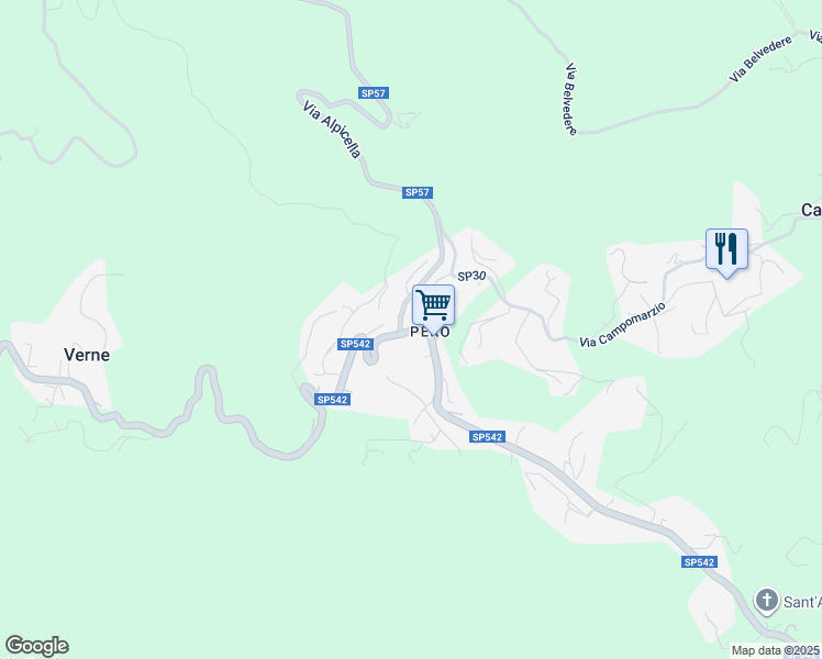 map of restaurants, bars, coffee shops, grocery stores, and more near SP57 in Savona