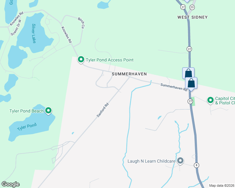 map of restaurants, bars, coffee shops, grocery stores, and more near 37 Sanford Road in Augusta