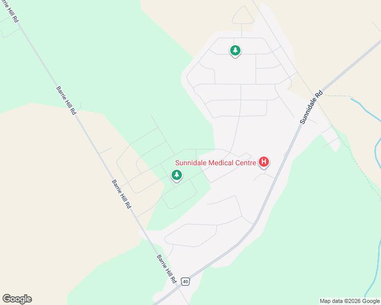 map of restaurants, bars, coffee shops, grocery stores, and more near 25 McIsaac Drive in Simcoe County