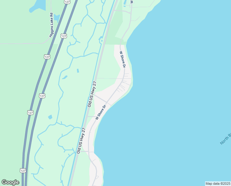 map of restaurants, bars, coffee shops, grocery stores, and more near 12784-12840 West Shore Drive in Roscommon