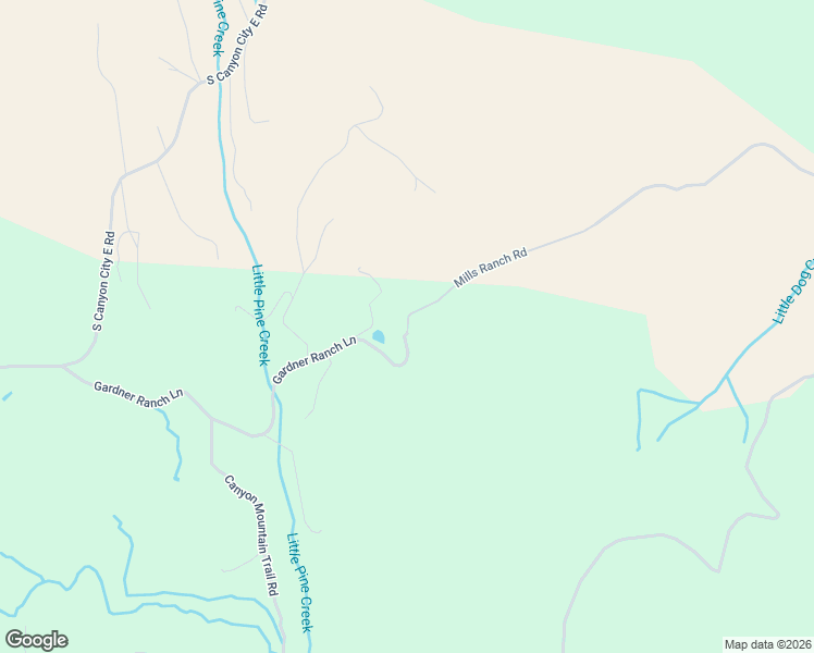 map of restaurants, bars, coffee shops, grocery stores, and more near Gardner Ranch Lane in Canyon City