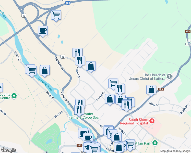 map of restaurants, bars, coffee shops, grocery stores, and more near 172 North Street in Bridgewater