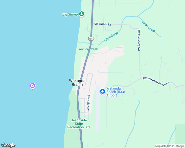 map of restaurants, bars, coffee shops, grocery stores, and more near 5300 Southwest Neal Avenue in Waldport