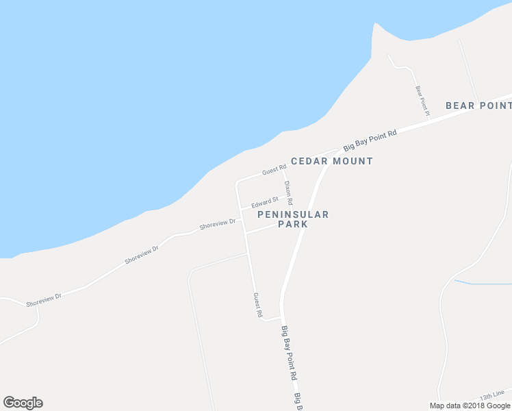 map of restaurants, bars, coffee shops, grocery stores, and more near 781 Edward Street in Innisfil