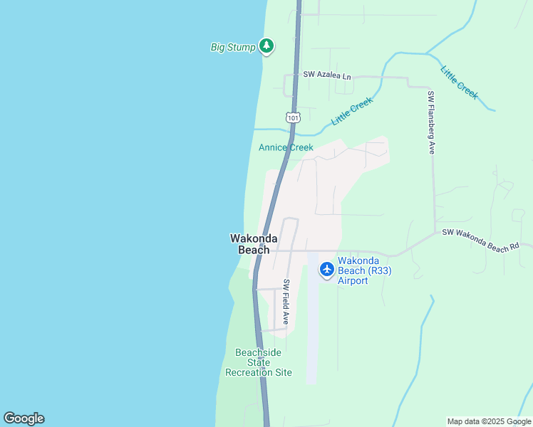 map of restaurants, bars, coffee shops, grocery stores, and more near 5198 Oregon Coast Highway in Waldport