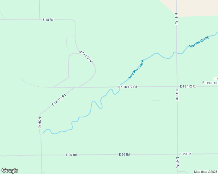 map of restaurants, bars, coffee shops, grocery stores, and more near No 18 1/2 Road in Wexford County