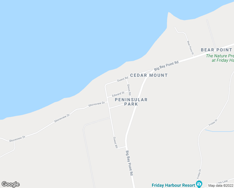 map of restaurants, bars, coffee shops, grocery stores, and more near 776 Edward Street in Innisfil