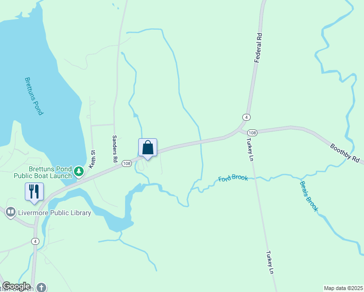 map of restaurants, bars, coffee shops, grocery stores, and more near 1506 Federal Road in Livermore