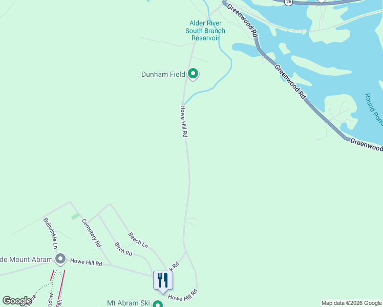 map of restaurants, bars, coffee shops, grocery stores, and more near 158 Howe Hill Road in Greenwood