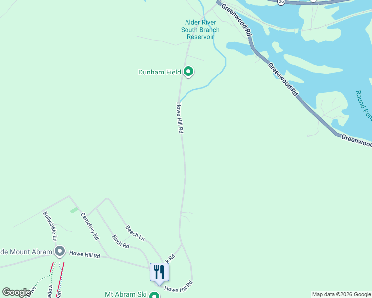 map of restaurants, bars, coffee shops, grocery stores, and more near 158 Howe Hill Road in Greenwood