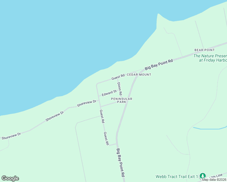 map of restaurants, bars, coffee shops, grocery stores, and more near 760 Edward Street in Innisfil