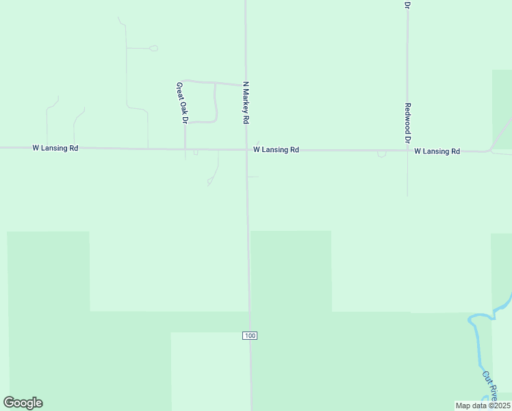 map of restaurants, bars, coffee shops, grocery stores, and more near 3837-3999 North Markey Road in Roscommon