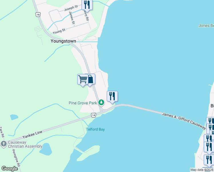 map of restaurants, bars, coffee shops, grocery stores, and more near 469 Robinson Road in Peterborough