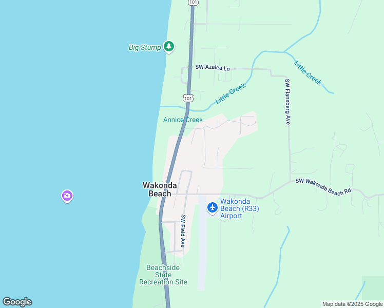 map of restaurants, bars, coffee shops, grocery stores, and more near 5300 Southwest Neal Avenue in Waldport