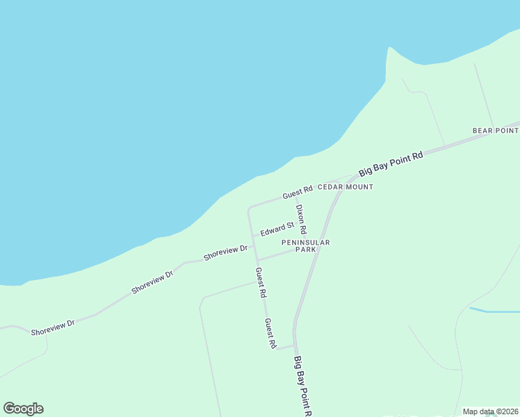 map of restaurants, bars, coffee shops, grocery stores, and more near 776 Edward Street in Innisfil