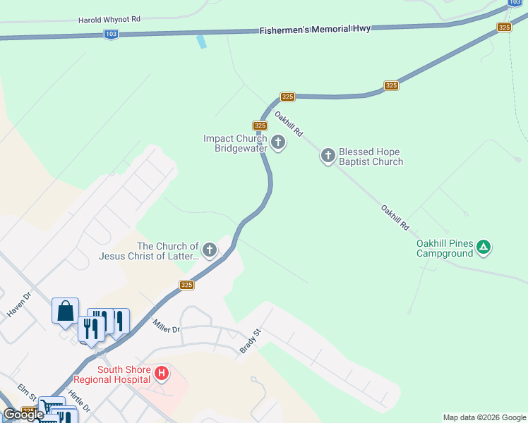map of restaurants, bars, coffee shops, grocery stores, and more near 432 Aberdeen Road in Bridgewater
