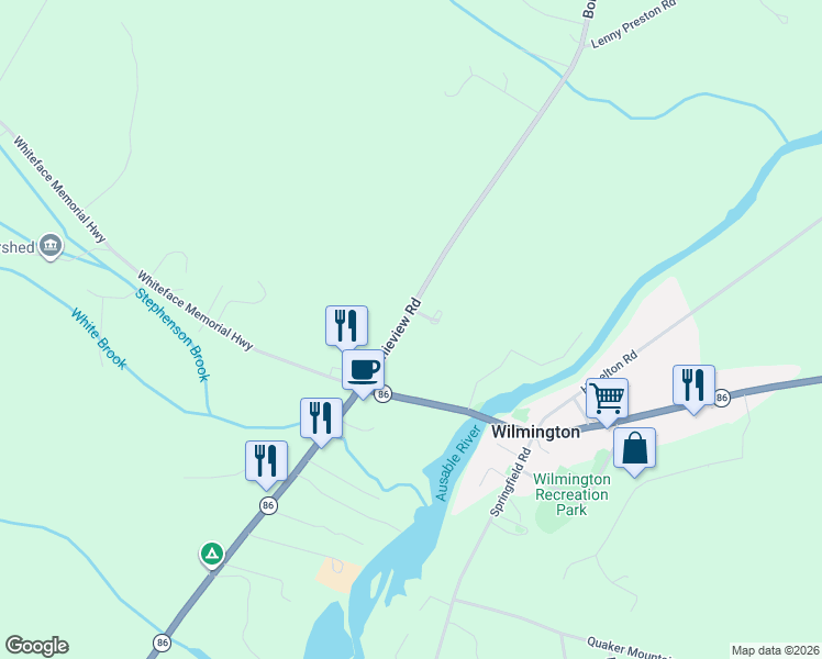 map of restaurants, bars, coffee shops, grocery stores, and more near 1017 Bonnieview Avenue in Wilmington