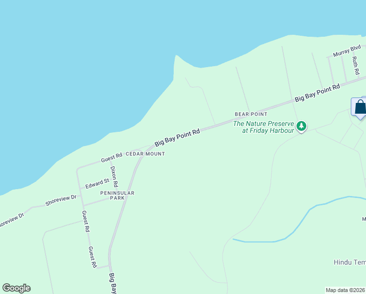 map of restaurants, bars, coffee shops, grocery stores, and more near 567-637 Big Bay Point Road in Innisfil
