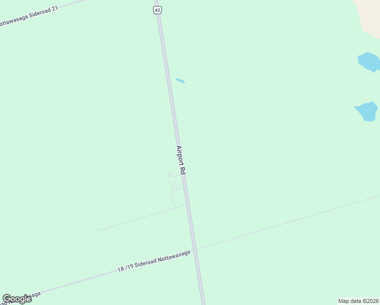 map of restaurants, bars, coffee shops, grocery stores, and more near 1606 County Road 42 in Stayner