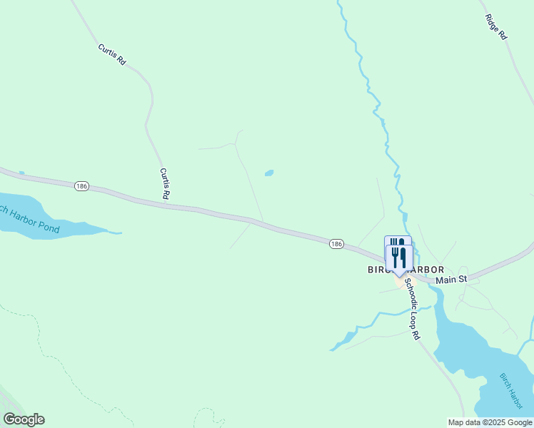 map of restaurants, bars, coffee shops, grocery stores, and more near 28 Crane Road in Winter Harbor