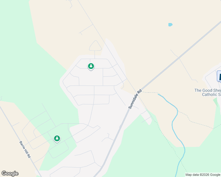 map of restaurants, bars, coffee shops, grocery stores, and more near 24 Marks Road in Simcoe County