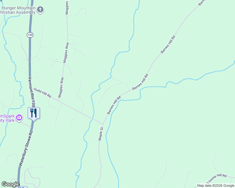 map of restaurants, bars, coffee shops, grocery stores, and more near 1357 Maple Street in Waterbury Center