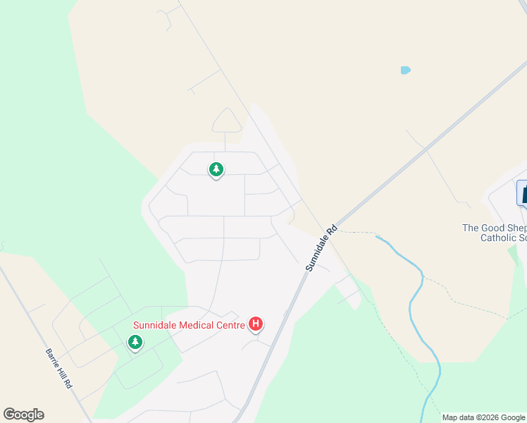 map of restaurants, bars, coffee shops, grocery stores, and more near 18 Marks Road in Springwater