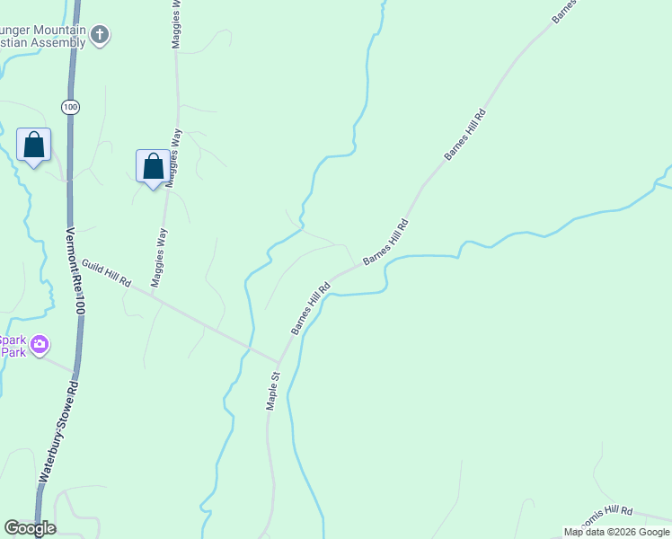 map of restaurants, bars, coffee shops, grocery stores, and more near 1357 Maple Street in Waterbury Center