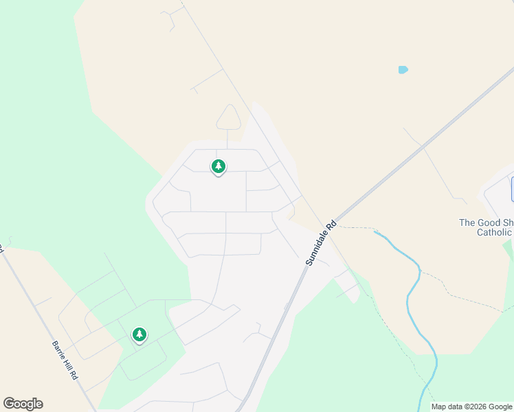 map of restaurants, bars, coffee shops, grocery stores, and more near 24 Marks Road in Simcoe County