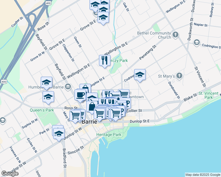 6 Codrington Street, Barrie ON Walk Score