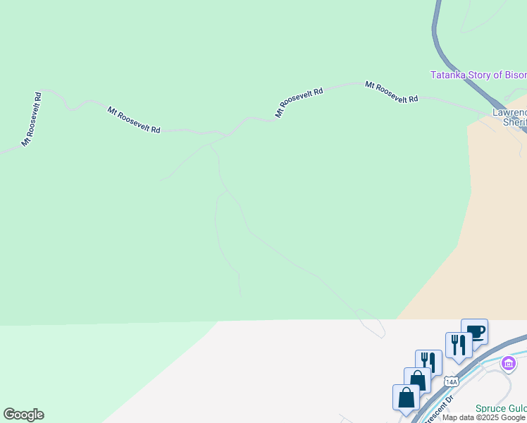 map of restaurants, bars, coffee shops, grocery stores, and more near 754 Stage Run Road in Deadwood