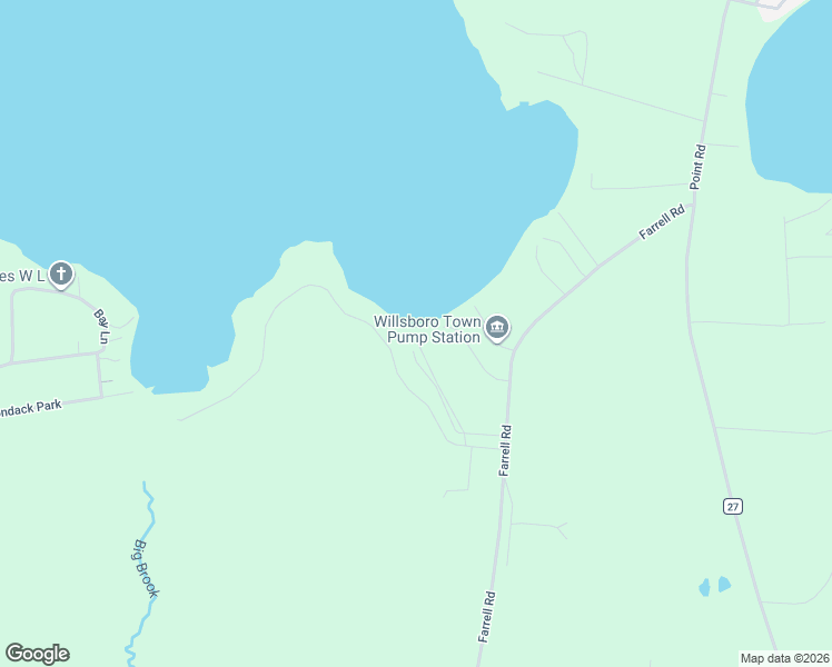 map of restaurants, bars, coffee shops, grocery stores, and more near 309 Farrell Road in Willsboro