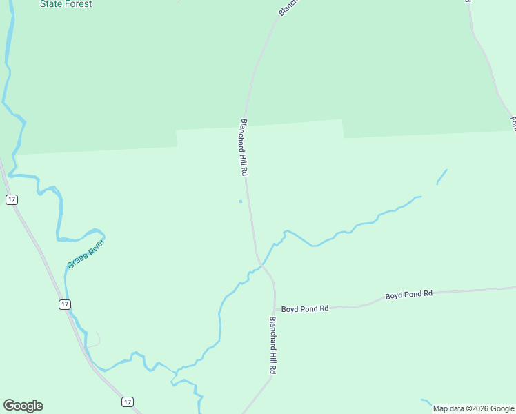 map of restaurants, bars, coffee shops, grocery stores, and more near 194 Blanchard Hill Road in Russell