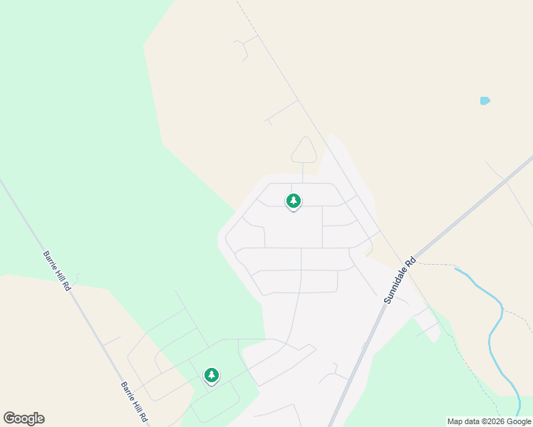 map of restaurants, bars, coffee shops, grocery stores, and more near 58 Oliver's Mill Road in Simcoe County