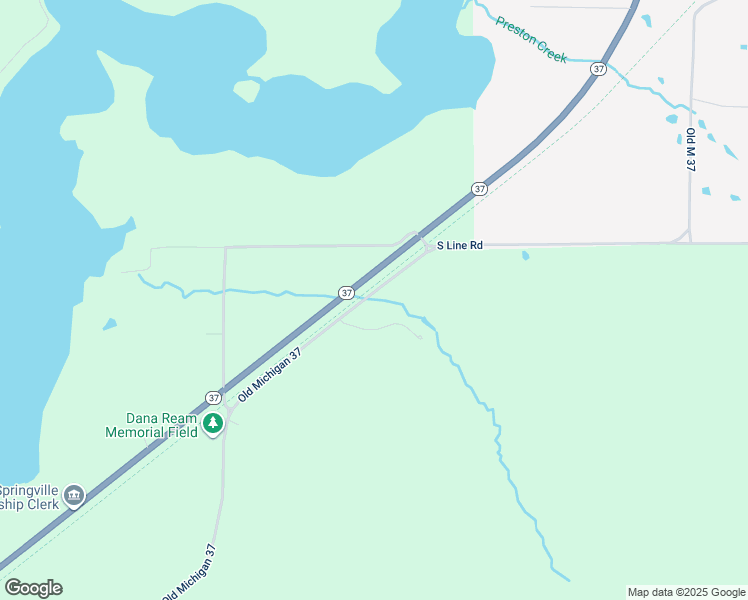 map of restaurants, bars, coffee shops, grocery stores, and more near 3840 Old M 37 in Mesick