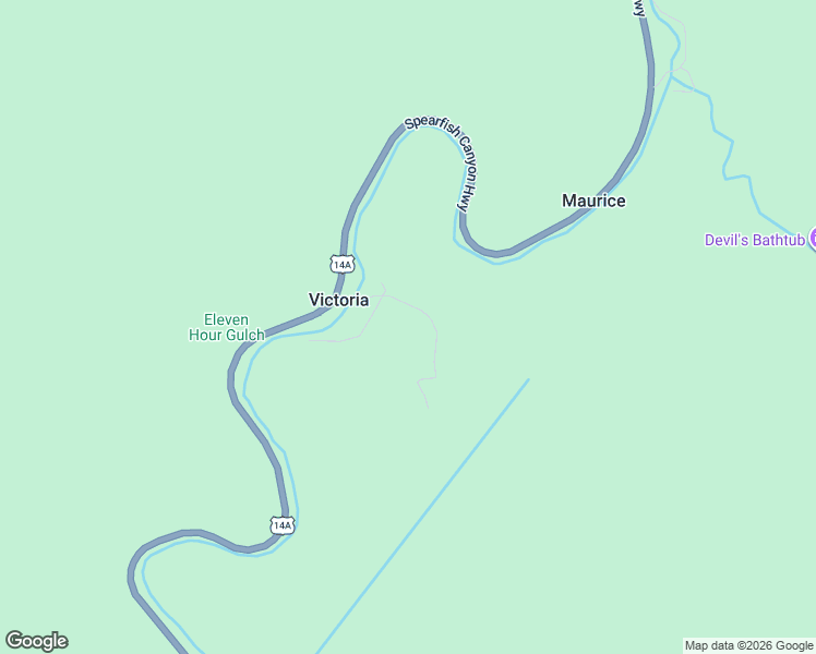 map of restaurants, bars, coffee shops, grocery stores, and more near 10725-10799 Victoria Lane in Lead