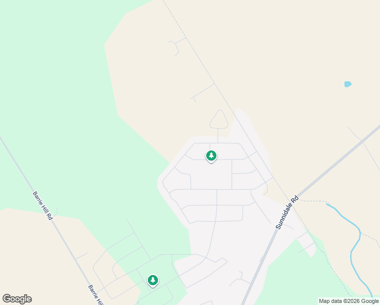 map of restaurants, bars, coffee shops, grocery stores, and more near 58 Oliver's Mill Road in Simcoe County