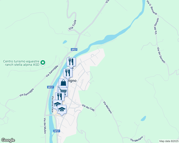map of restaurants, bars, coffee shops, grocery stores, and more near 12 Via Cà di Ropa in Savigno